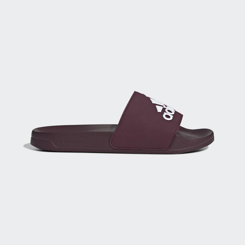 Adidas Men's Adilette Shower Slides Burgundy/White Ireland EE7042